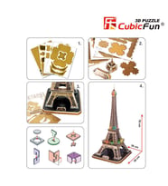 Cubic Fun 3D 82 Parça Puzzle Eiffel Kulesi - Fransa (Led Işıklı)