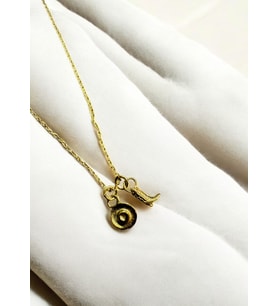 925 Ayar Gümüş Kovboy Şapkası ve Çizme Kolye (Gold)