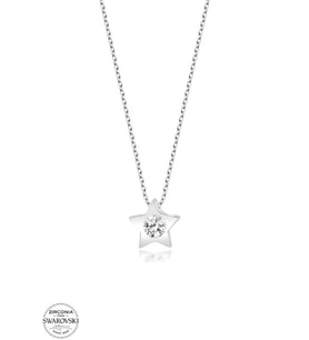 SWAROVSKİ TAŞLI  ZİRCONİA YILDIZ 925 AYAR GÜMÜŞ KOLYE