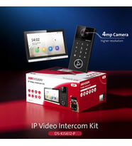 HIKVISION DS-KIS612-P IP Video İnterkom Seti - 7 Dokunmatik Ekran + 4MP Villa Kapı Zili + Kartlı Geçiş