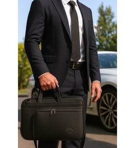 NEWİSH POLO SUNİ DERİ EVRAK VE NOTEBOOK (LAPTOP) ÇANTASI - 13 İNÇ (Siyah)
