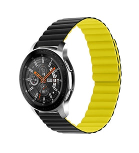 Galaxy Watch 42mm KRD-52 Mıknatıslı Kordon (Siyah-Sarı)