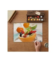 Taze Meyve Salatası Tasarımı 240 parça Ahşap Puzzle Ahşap Kutuda MP01813