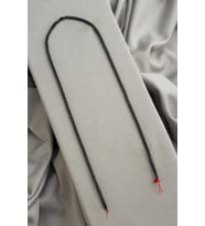 Hematit Doğaltaş Mat Siyah Dikdörtgen Kesim 2x6mm Dizi [AA]