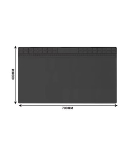 ISIYA DAYANIKLI ELEKTRONİK TAMİR MATI LEHİM PEDİ 700 MM X 400 MM SİYAH