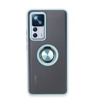 Xiaomi Mi 12t Pro Kılıf Montreal Yüzüklü Silikon Kapak - Buz Mavi