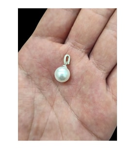 925 GümüşYuvarlak İnci Kolye Ucu 10 mm