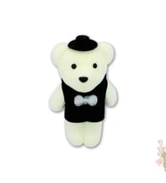 Minik Ayıcık Süs, 11cm x 6cm - Siyah - 1 Adet (STD)