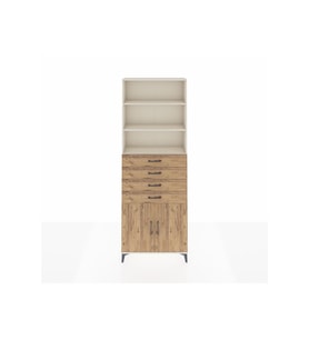 Arges Dolap 3 Raflı 4 Çekmeceli 2 Kapaklı 88x30x243 Aytaşı-Çam