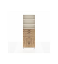 Arges Dolap 3 Raflı 4 Çekmeceli 2 Kapaklı 88x30x243 Aytaşı-Çam
