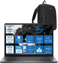 Dell Pro 16 Intel Core Ultra 5 235U 4.9ghz 40GB Ddr5 2tb SSD Windows 11 Pro Intel® Aı Boost 16 Inç IPS Fullhd+ (1920X1200) Taşınabilir Bilgisayar PC16250BTO105P19 + Zetta Çanta