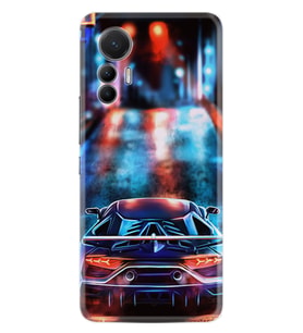 Xiaomi 12 Lite Kılıf Silikon Desen Özel Seri Neon Cars 1724