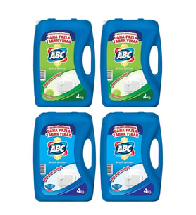ABC Bulaşık Deterjanı Power ve Misket Limon 4 lt 4 lü Karma Paket