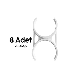 2,5X2,5 8 Adet Kelepçe Tatlandırıcı Mineral Alkalli ve Detox Su Arıtma Cihaz Filtre Kelepçesi