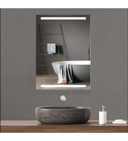 80x100 cm Buğu Çözücülü Dokunmatik Işıklı Kumlamalı Banyo Aynası