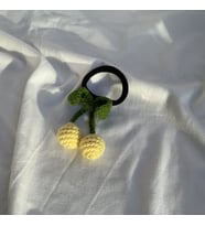Amigurumi El Örgüsü Kiraz Örgü Kız Çocuk Lastik Toka