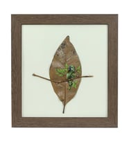 e38 EL İŞÇİLİĞİ YAPRAK BOYAMA TABLO 30*28 cm - 5833