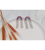 Gökkuşağı Sallantılı Küpe (Gümüş)