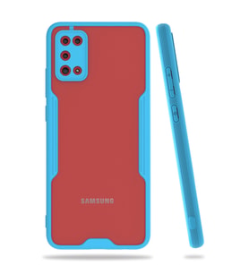 Samsung Galaxy A02s Kılıf Platin Silikon - Mavi