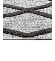 Makine Kaymaz Yıkanabilir Gri Geometrik Triko Salon Halısı Mutfak Halısı Koridor Halısı Yolluk 11414K