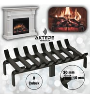 Şömine Izgarası 8 Çubuklu 48 cm x 32 cm Ekstra Dar Gözlü Izgara