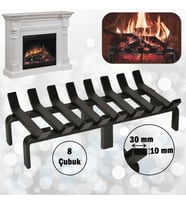 Şömine Izgarası 8 Çubuklu 48 cm x 32 cm Ekstra Dar Gözlü Izgara