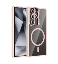Galaxy S24 Remim Lensli Magsafe Standlı Kapak - Pembe