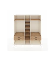 Kronos Dolap 10 Raflı 4 Çekmeceli 2 Askılı 220x59x243 Aytaşı-Çam/Çam