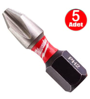 Milwaukee Bits Yıldız Uç Vidalama Matkap Ucu Ph2 x 25mm -5 Adet