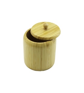 NO-12 AHŞAP - BAMBU ŞEKERLİK KAPAKLI ÇAP: 11.3CM DERİNLİK: 11CM (5343)
