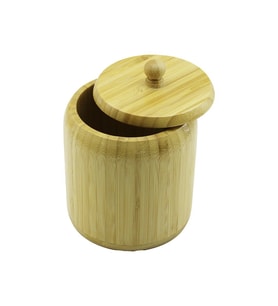 NO-12 AHŞAP - BAMBU ŞEKERLİK KAPAKLI ÇAP: 11.3CM DERİNLİK: 11CM (5343)