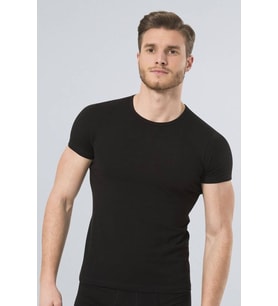 Türen Erkek Likralı T-Shirt (Siyah)