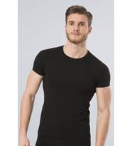 Türen Erkek Likralı T-Shirt (Siyah)