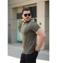 Erkek Yarım Balıkçı Yaka Kısa Kollu T-shirt