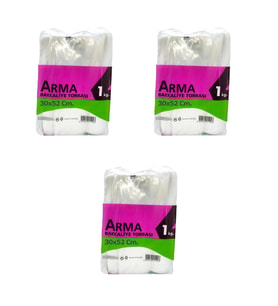 Naksan Arma Şeffaf Naylon 5 lik 30x52 Cm. Bakkaliye Poşeti Torbası - 1 Kg. - Ort. 85 Adet - 3 Paket