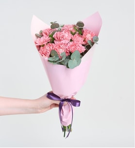 Pudra Bukette Pembe Karanfil