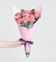 Pudra Bukette Pembe Karanfil