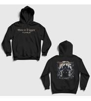 Presmono Unisex Siyah Bone Collector Grave Digger Sırt Baskılı Kapüşonlu Sweatshirt 548067tt
