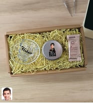 BK Gift Kişiye Özel DTF The Baba Karikatürlü Cam Kahve Fincanı & Türk Kahvesi & Gümüş Metal Kutuda Mum Hediye Seti-4, Babaya Hediye, Babalar Günü Hediyeleri