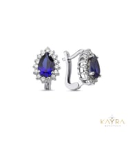 Anturaj Safir Pırlanta Küpe PTK02