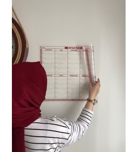 Mini Haftalık Planlayıcı Planner My Week Akıllı Kağıt Tahta Yazı Tahtası Kalem Hediyeli 40x50 Cm