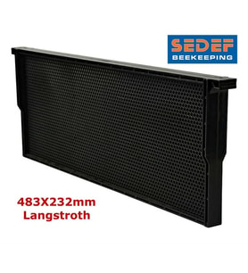 Arıcı Petek PLASTİK KABARTILMIŞ HAZIR PETEK PRATİK ÇERÇEVE LANGSTROTH 485X235MM SİYAH
