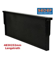 Arıcı Petek PLASTİK KABARTILMIŞ HAZIR PETEK PRATİK ÇERÇEVE LANGSTROTH 485X235MM SİYAH