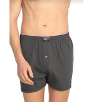 TUTKU ELİT 1101 ERKEK PENYE HAVLU BEL DÜZ BOXER 3 ADET (Füme)