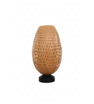 Bambu Abajur, Masa Lambası, İskoç, Modern, Bohem, Rattan, Aydınlatma (Krem)
