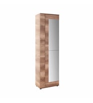 Adore Mobilya Antre 11 Raflı 2 Kapaklı Aynalı Ayakkabılık Açık Ceviz(Tori) 60x212x36 cm (GxYxD)
