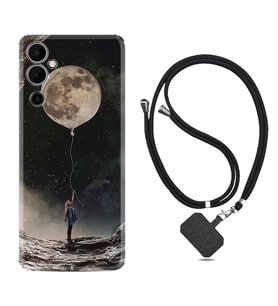 Tecno Pova 4 Kılıf Resimli Boyun Askılı İpli Desenli Silikon Moon Baloon 1368