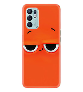Oppo Reno 6 Kılıf Resimli Desenli Silikon Platinium Series Orange 1830