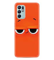 Oppo Reno 6 Kılıf Resimli Desenli Silikon Platinium Series Orange 1830