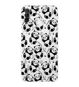 Huawei P30 Lite Kamera korumalı Kapak Panda Tasarımlı  Şeffaf Kılıf